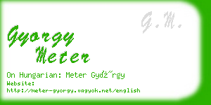 gyorgy meter business card